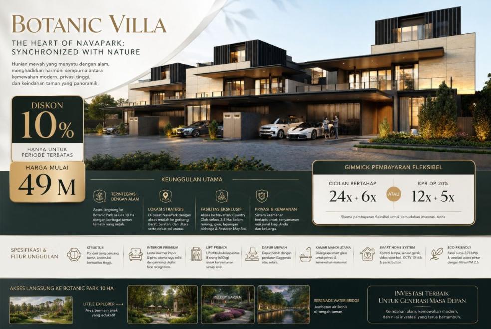 Botanic Villa at NavaPark BSD City